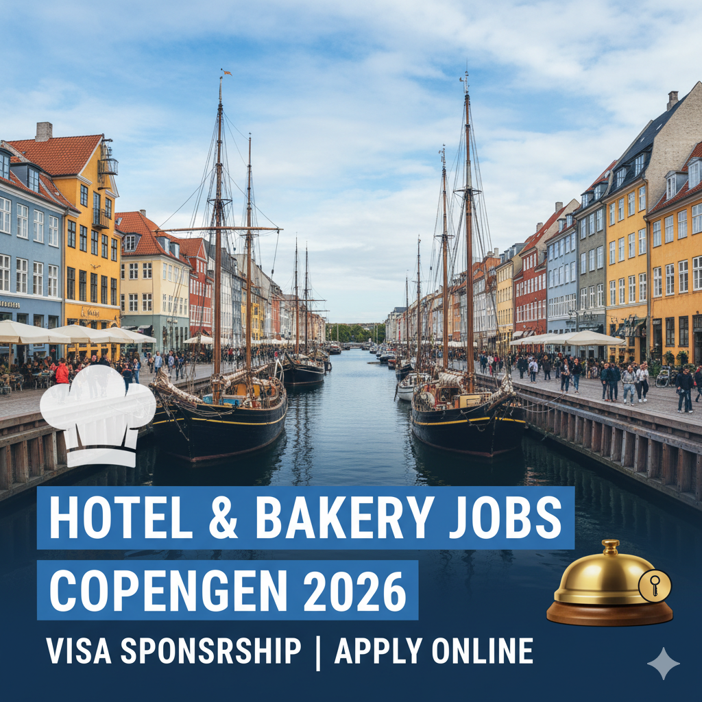 Hotel and Bakery Jobs in Copenhagen, Denmark with Visa Sponsorship 2026